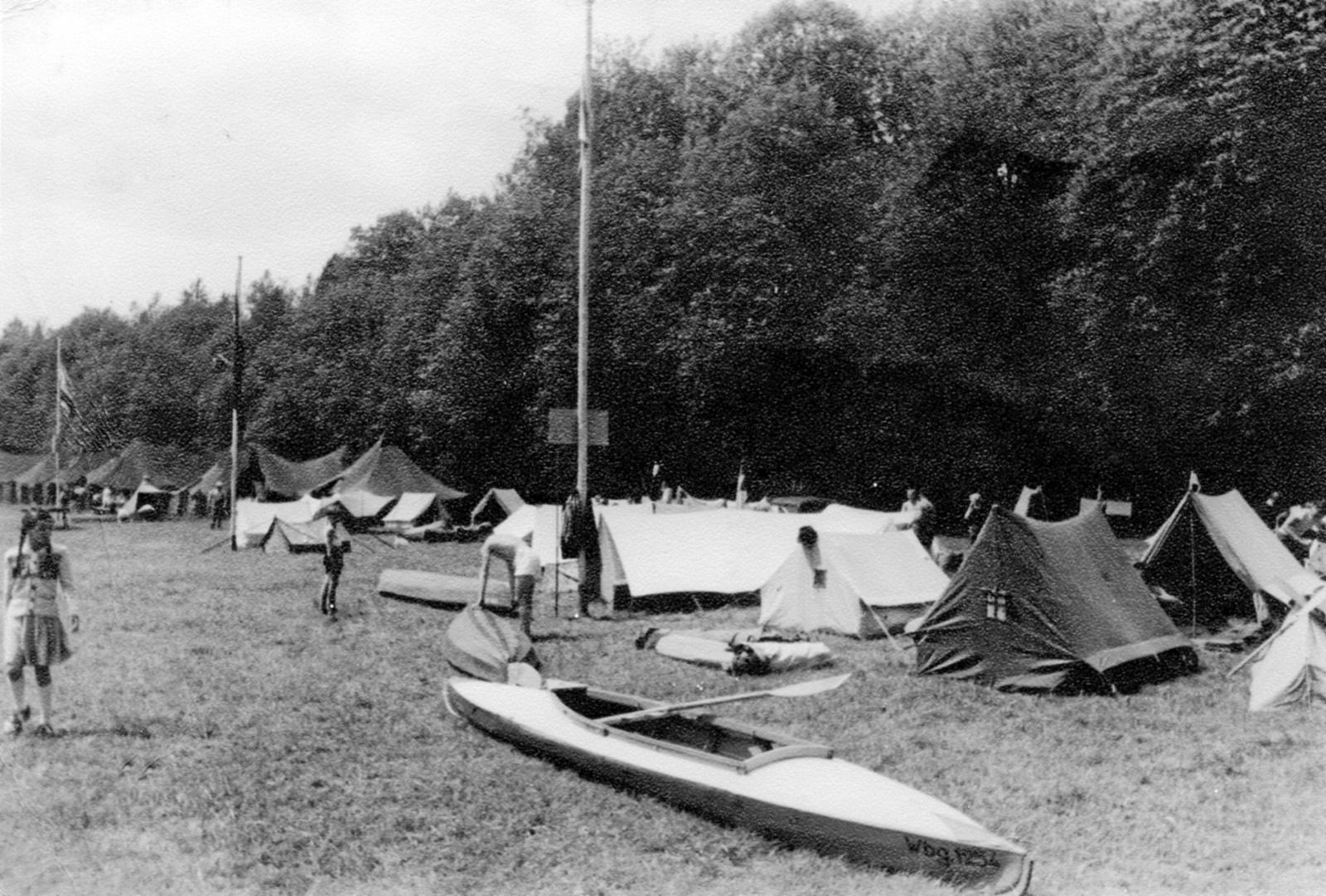 Zeltlager der TGWH bei den Deutschen Meisterschaften 1949 - Foto: TGW Heidingsfeld
