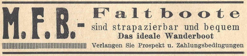 M.F.B. Münchener Faltbootbau G.m.b.H. (1920 – 1941)